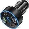 Wozinsky WDCCB Autonabíječka s displejem 50W 2xUSB-C / 2xUSB-A - Černá
