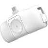 Wozinsky WF16-YCS 5000mAh 15W USB-C mini powerbanka so vstavaným USB-C káblom a nabíjačkou pre Apple Watch - biela