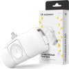 Wozinsky WF16-YLS 5000mAh 15W Lightning Mini Power Bank so vstavaným káblom USB-C a nabíjačkou pre Apple Watch - biela