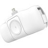 Wozinsky WF16-YLS 5000mAh 15W Lightning Mini Power Bank so vstavaným káblom USB-C a nabíjačkou pre Apple Watch - biela