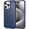 Silikonový kryt Carbon pro iPhone 16 Pro Max - modrý