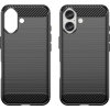 Silikonový kryt Carbon pro iPhone 16 - černý