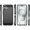 Silikonový kryt Carbon pro iPhone 16 - černý
