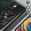 Hybrid Armor Camshield kryt pre iPhone 16 Plus s krytom kamery a stojanom – čierne