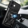 Hybrid Armor Camshield kryt pro iPhone 16 Plus s krytem kamery a stojánkem - černý