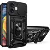 Hybrid Armor Camshield kryt pro iPhone 16 Plus s krytem kamery a stojánkem - černý