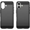 Silikonový kryt Carbon pro iPhone 16 Plus - černý