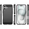 Silikonový kryt Carbon pro iPhone 16 Plus - černý