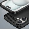 Silikonový kryt Carbon pro iPhone 16 Plus - černý