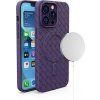 Woven kryt MagSafe pro iPhone 15 Pro Max - fialový