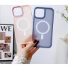 Magnetický barevný matný kryt pro iPhone 15 Pro Max - růžový