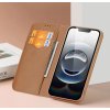 Pouzdro Dux Ducis Hivo pro iPhone 16e s flipem a RFID ochranou - hnědé