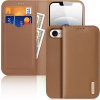 Pouzdro Dux Ducis Hivo pro iPhone 16e s flipem a RFID ochranou - hnědé