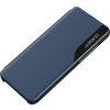 Elegantné puzdro View Case z eko kože s chlopňou a stojanom pre iPhone 16e - modré