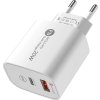 Nabíjačka do steny A6MaxL 20W USB-A USB-C s káblom USB-C - USB-C 1 m - biela