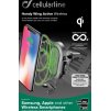Univerzální držák do ventilace s funkcí bezdrátového nabíjení Cellularline Handy Wing, černý