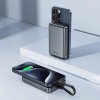 Powerbanka Acefast M10 10000 mAh Magnetic 2x USB-C PD 30W s 15W indukčným nabíjaním a USB-C káblom - čierna