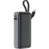 Powerbanka Acefast M7-10000 PD30W s vestavěným kabelem - černá