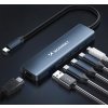 USB-C Hub 6 v 1 Wozinsky WHBC10Y4S multifunkčný, hliníkový, s 25 cm káblom - sivý