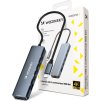 USB-C Hub 6 v 1 Wozinsky WHBC10Y4S multifunkčný, hliníkový, s 25 cm káblom - sivý