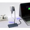 USB-C Hub 14 v 1 Wozinsky WDS03Y5S multifunkční, hliníkový, pro 3 monitory, s 15cm kabelem - šedý