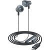Slúchadlá do uší Acefast L1 s Lightning konektorom, mikrofónom a diaľkovým ovládaním 1,2 m - čierne