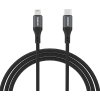 Dudao L3CL USB-C - Lightning 30W 2m opletený kabel - černý