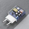 GaN Dudao A30EU 30W USB-A / USB-C nabíječka do zásuvky - bílá