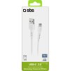 SBS TECABLEMICROC15W USB-A - USB-C kábel 1,5 m - biely