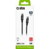 SBS TECABLETCC20BK USB-C kábel - USB-C 25W napájanie 1,5 m - sivý