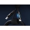 Wozinsky WUCLC2 Lightning - USB-C 36W 480Mb/s kabel 2m s displejem - černý