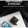 Wozinsky CGWCB 140W GaN nabíječka do zásuvky 3 x USB-C / 2 x USB-A - černá