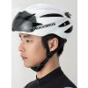 Cyklistická helma Rockbros s kšiltem, odnímatelné ochranné brýle s UV zářením, unisex, matná - bílá