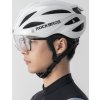 Cyklistická helma Rockbros s kšiltem, odnímatelné ochranné brýle s UV zářením, unisex, matná - bílá