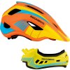 Dětská cyklistická helma Rockbros TT-32SOYB-S s odnímatelnou bradou, velikost S - žlutooranžová