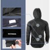 Rockbros YPY013BK4XL Prodyšná nepromokavá bunda, velikost XXXXL - Černá