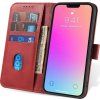 Peněženka se stojánkem pro iPhone 15 Pro Max s magnetem - červená