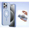 Kožený kryt Dux Ducis Lawa pro iPhone 15 Pro Max - modrý