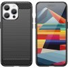 Flexibilní kryt s karbonovým vzorem pro iPhone 15 Pro Max - modrý