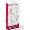 In-ear slúchadlá CellularLine MANTIS s mikrofónom, soft materiál, 3,5 mm jack, plochý kábel, ružová