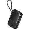 Powerbanka Baseus Qpow Pro+ 10000mAh 22,5W so vstavaným káblom USB-C a displejom - čierna
