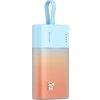 Powerbanka Baseus Popsicle 5200mAh 20W so vstavaným káblom Lightning (+ biely kábel Baseus Simple USB-C - USB-C 60W/20V/3A/30cm) - modro-oranžová