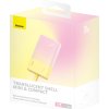 Powerbanka Baseus Popsicle 5200mAh 20W so vstavaným káblom Lightning (+ biely kábel Baseus Simple USB-C - USB-C 60W/20V/3A/30cm) - žlto-ružová