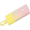 Powerbanka Baseus Popsicle 5200mAh 20W so vstavaným káblom Lightning (+ biely kábel Baseus Simple USB-C - USB-C 60W/20V/3A/30cm) - žlto-ružová