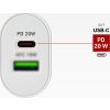 SBS TETRPD20W 20W USB-A USB-C nástenná nabíjačka s funkciou Power Delivery - biela