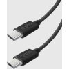SBS Opletený kabel USB-C - USB-C 1,5m 60W - černý