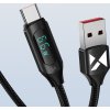 Wozinsky WUACC1 USB A - USB C kábel s displejom 66W 6A 1m - čierny
