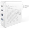 GaN 100W rychlonabíječka do zásuvky 2 x USB-C / 2 x USB Dudao A100EU - bílá