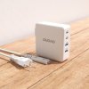 GaN 100W rychlonabíječka do zásuvky 2 x USB-C / 2 x USB Dudao A100EU - bílá