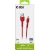 SBS TECABLEMICROC15R USB-A - USB-C kábel 1,5 m - červený